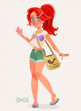 Anoosha-Syed-Disney-Princesses-As-Modern-Day-Girls-Ariel-the-Anthorpologist-686x938.jpg