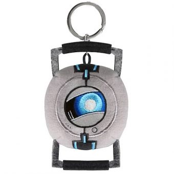 Crowded coop portal 2 companion cube and Wheatley plush keychains.jpg