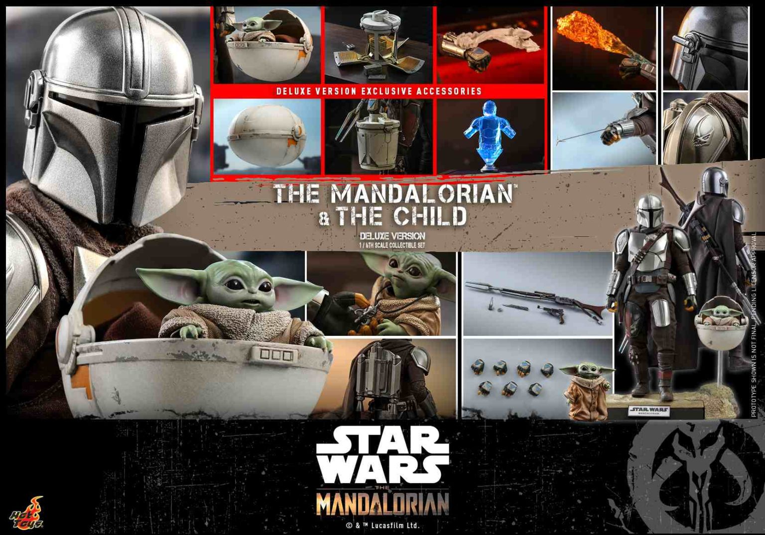Hot Toys The Mandalorian 16th Scale The Mandalorian And The Child