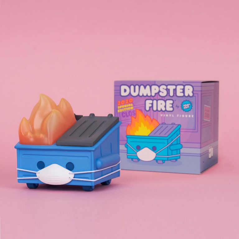 vinyl figure dumpster fire