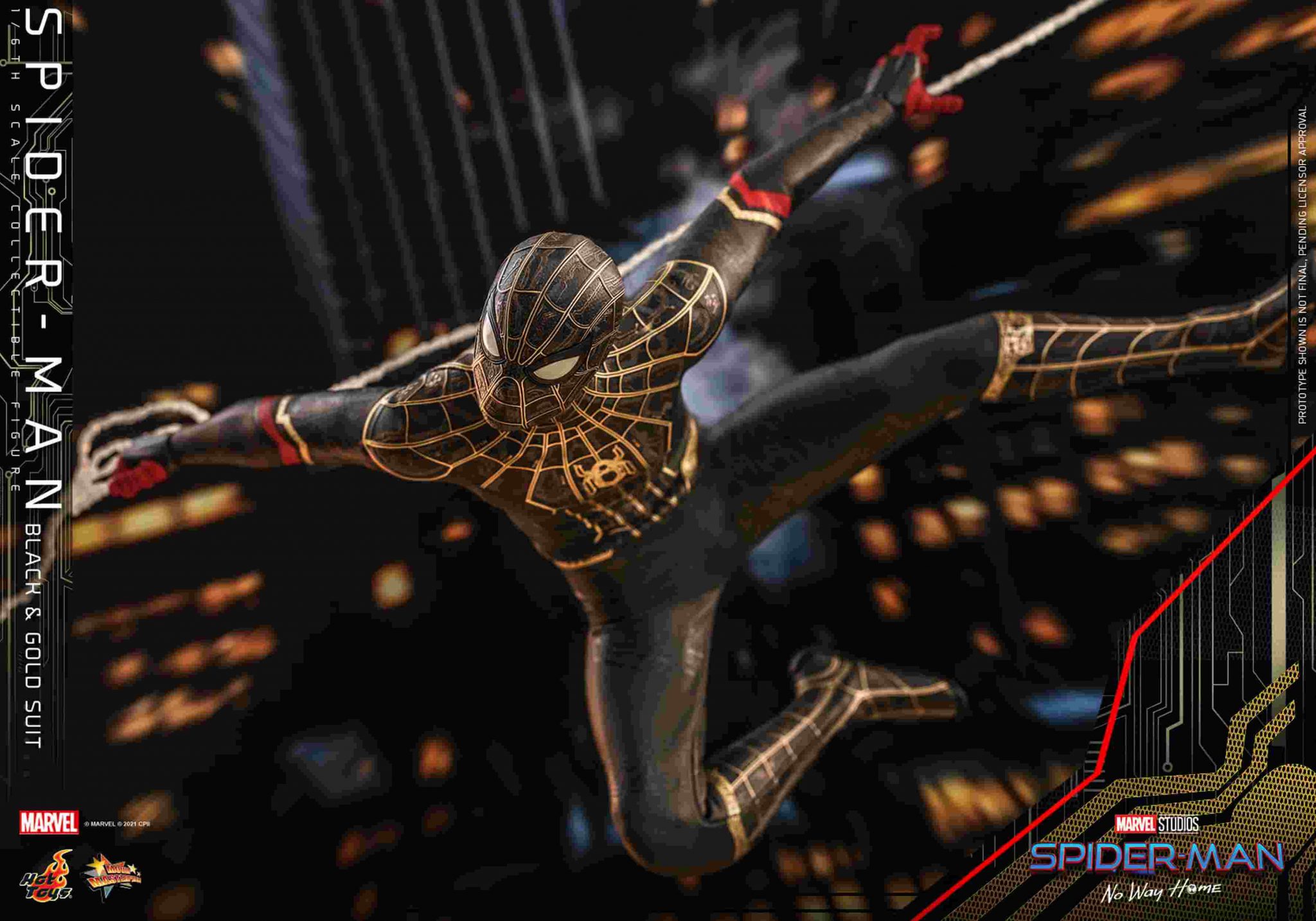 spider man's black and gold suit