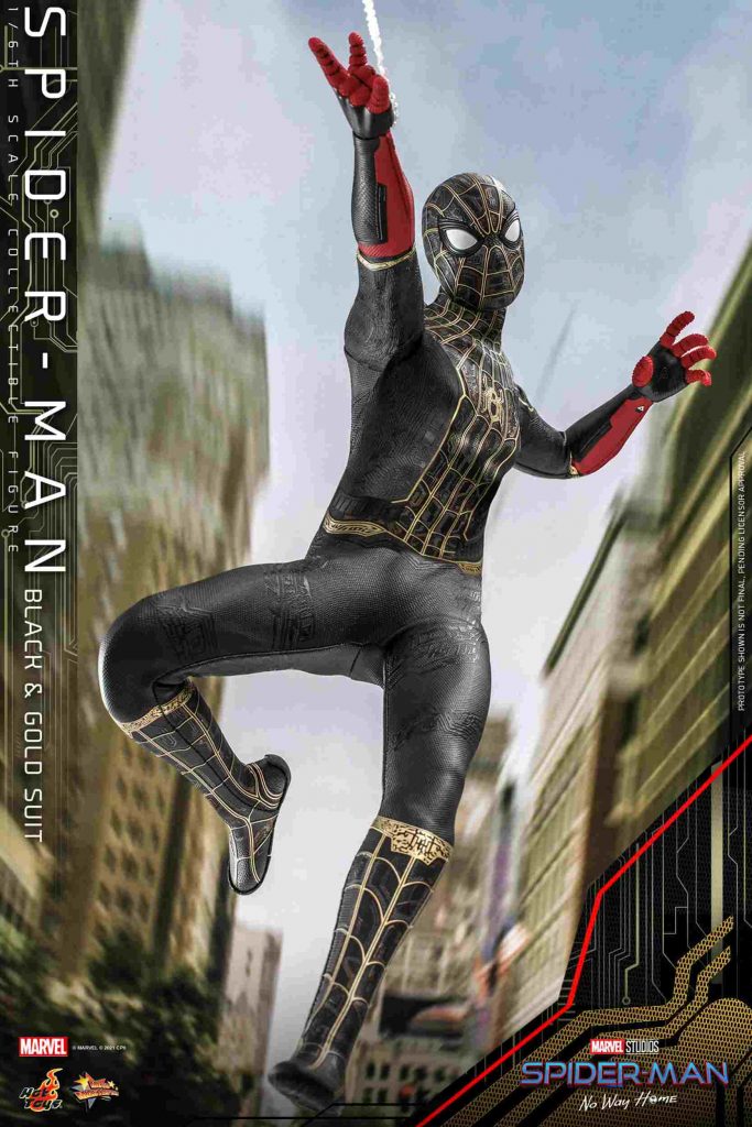 Spider-Man: No Way Home – Hot ToysBlack & Gold Suit Figure Gives Best ...